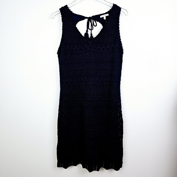 Maurices Navy Blue Crochet Knit Sleeveless Dress NWT - Picture 3 of 11